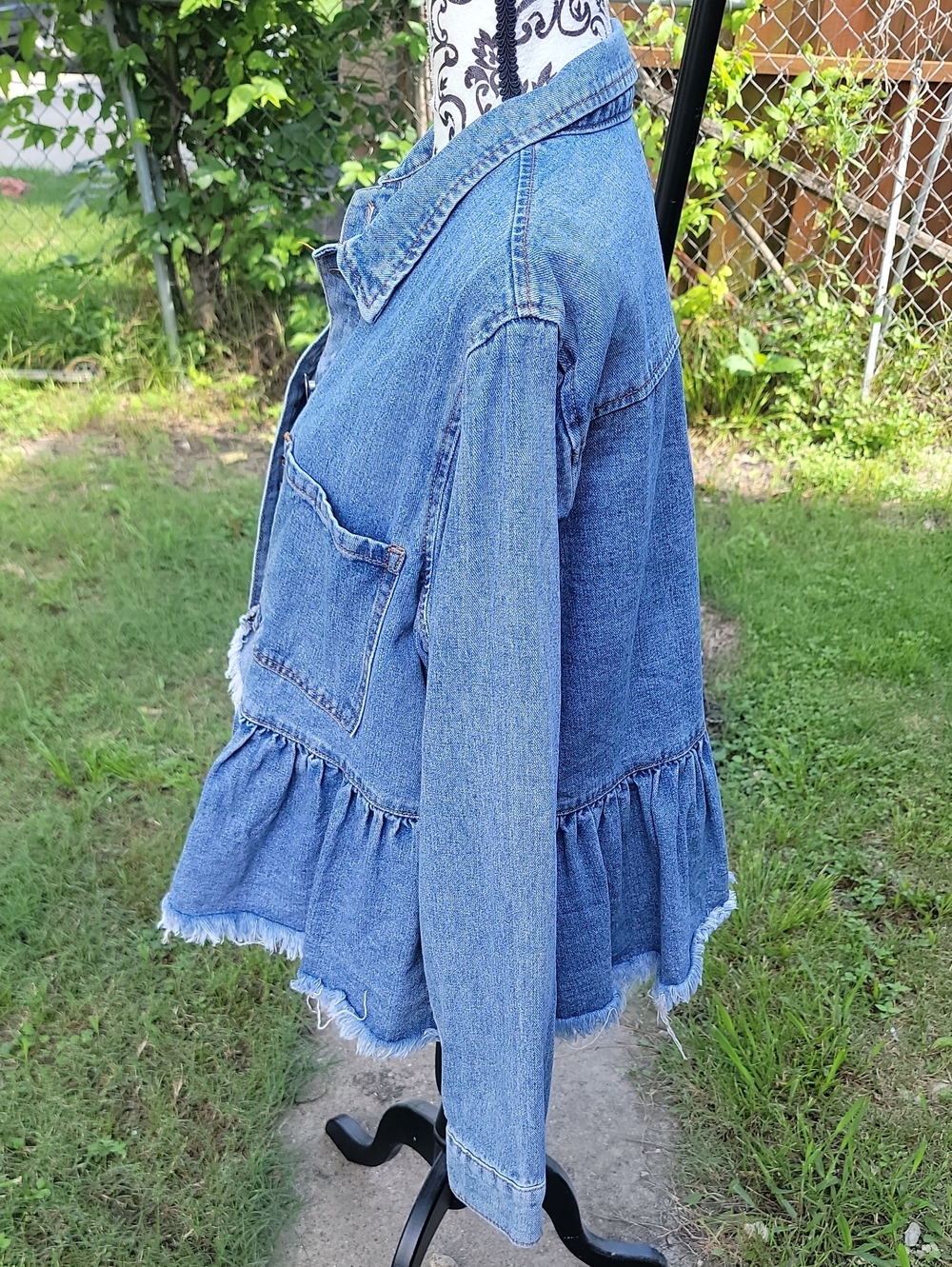 Mudpie Denim Jacket - Blue Large Used - Picture 3 of 8
